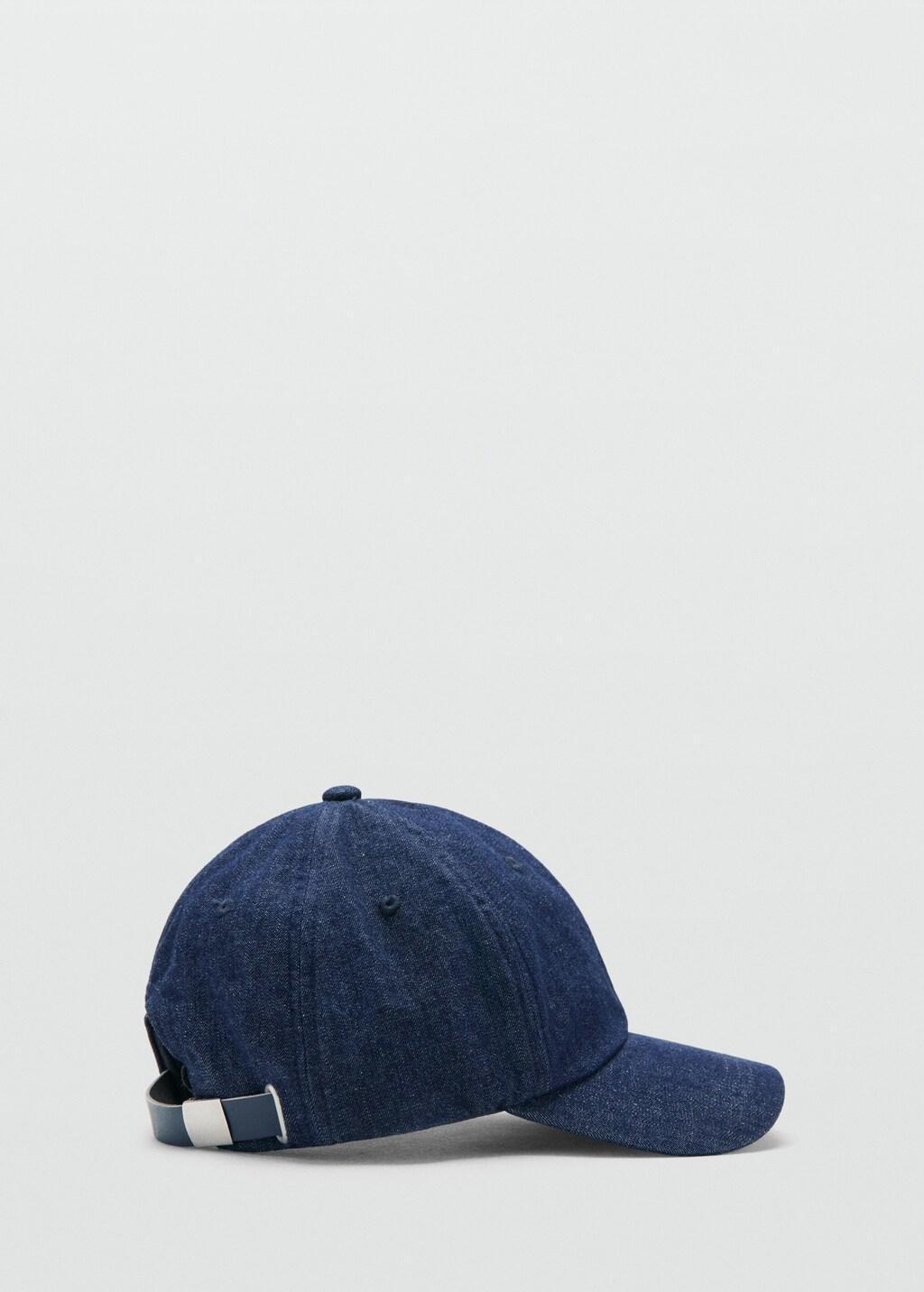 Navy 100% Cotton Denim Cap, 0201_56, large image number 3