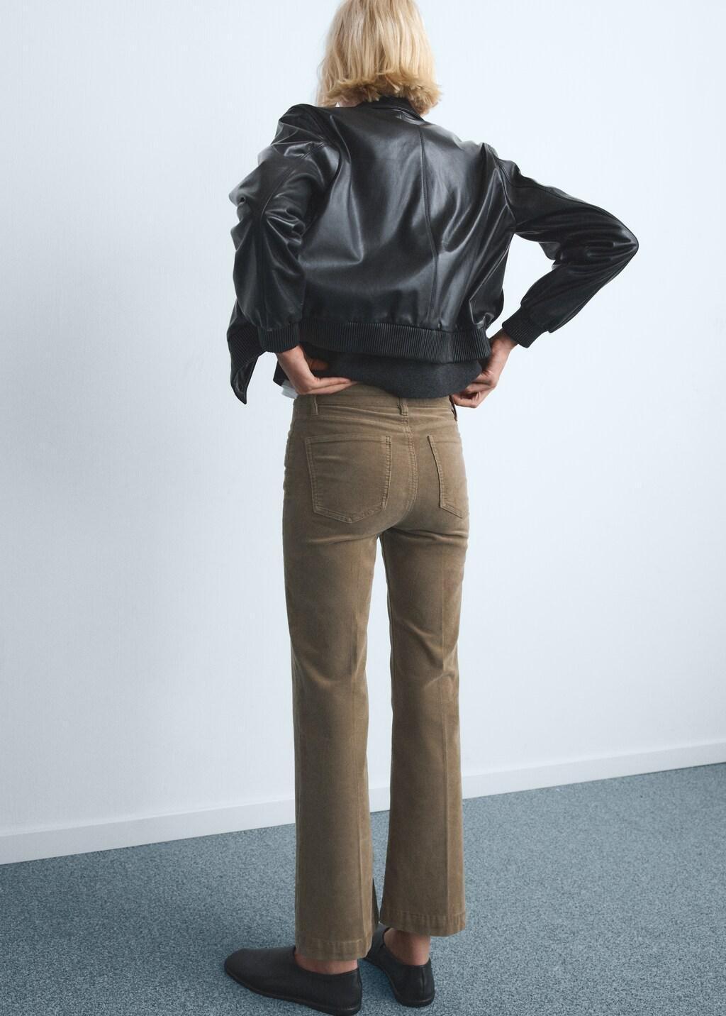 Brown Corduroy Flared Jeans, 0201_35, large image number 2