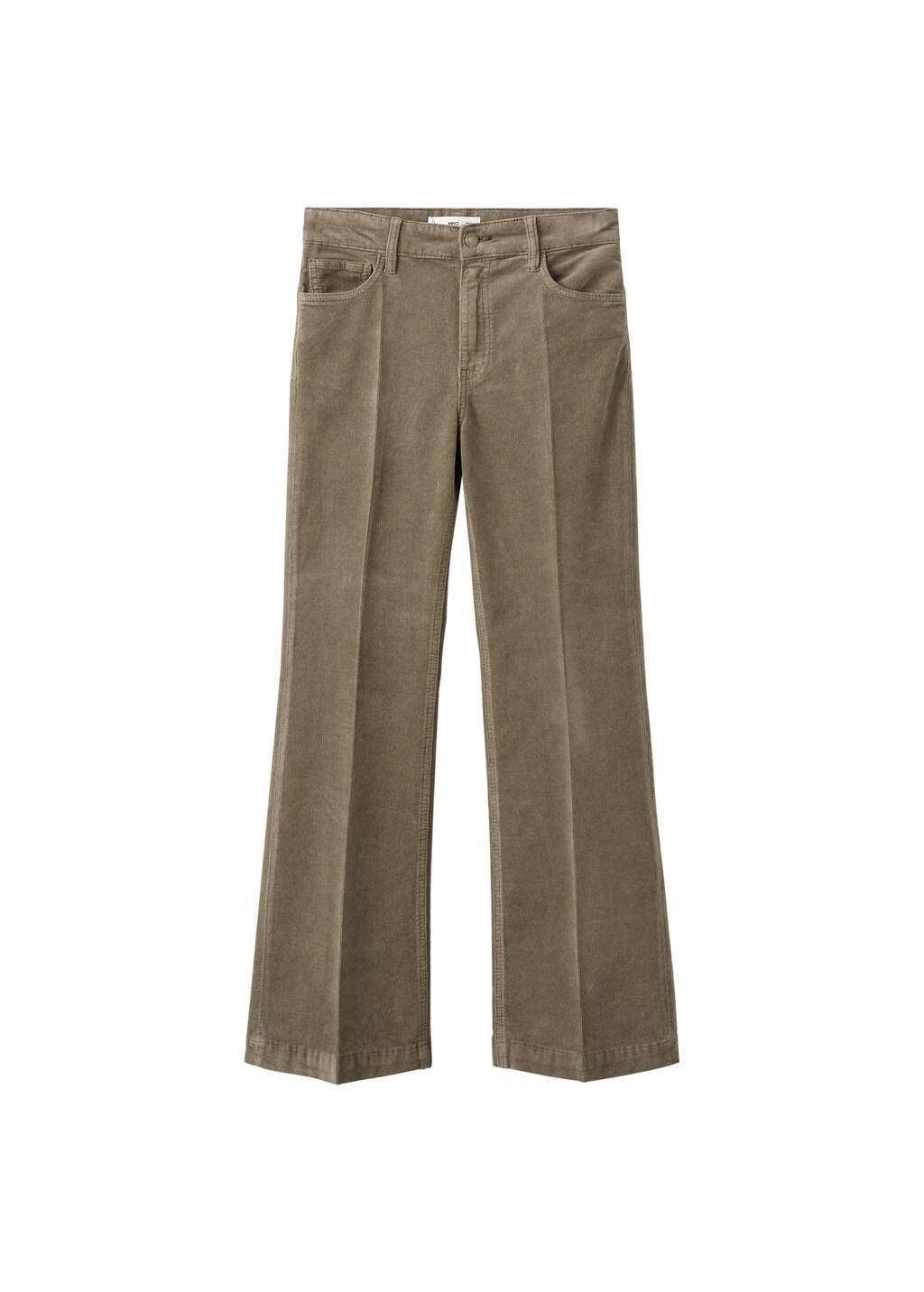 Brown Corduroy Flared Jeans, 0201_35, large image number 6