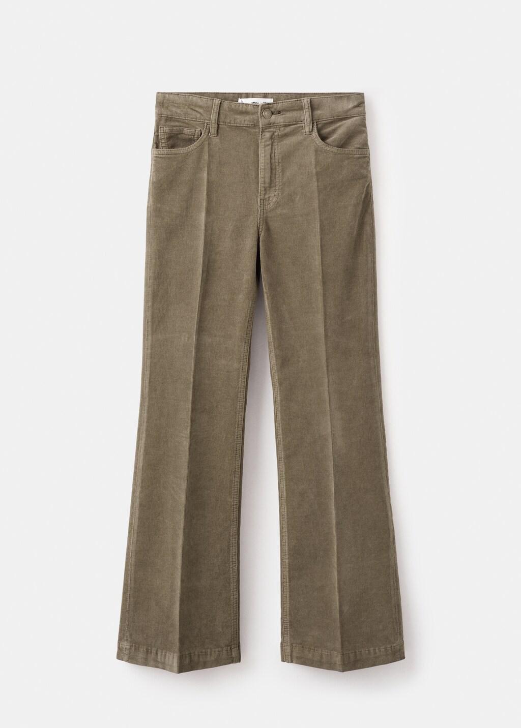 Brown Corduroy Flared Jeans, 0201_35, large image number 7