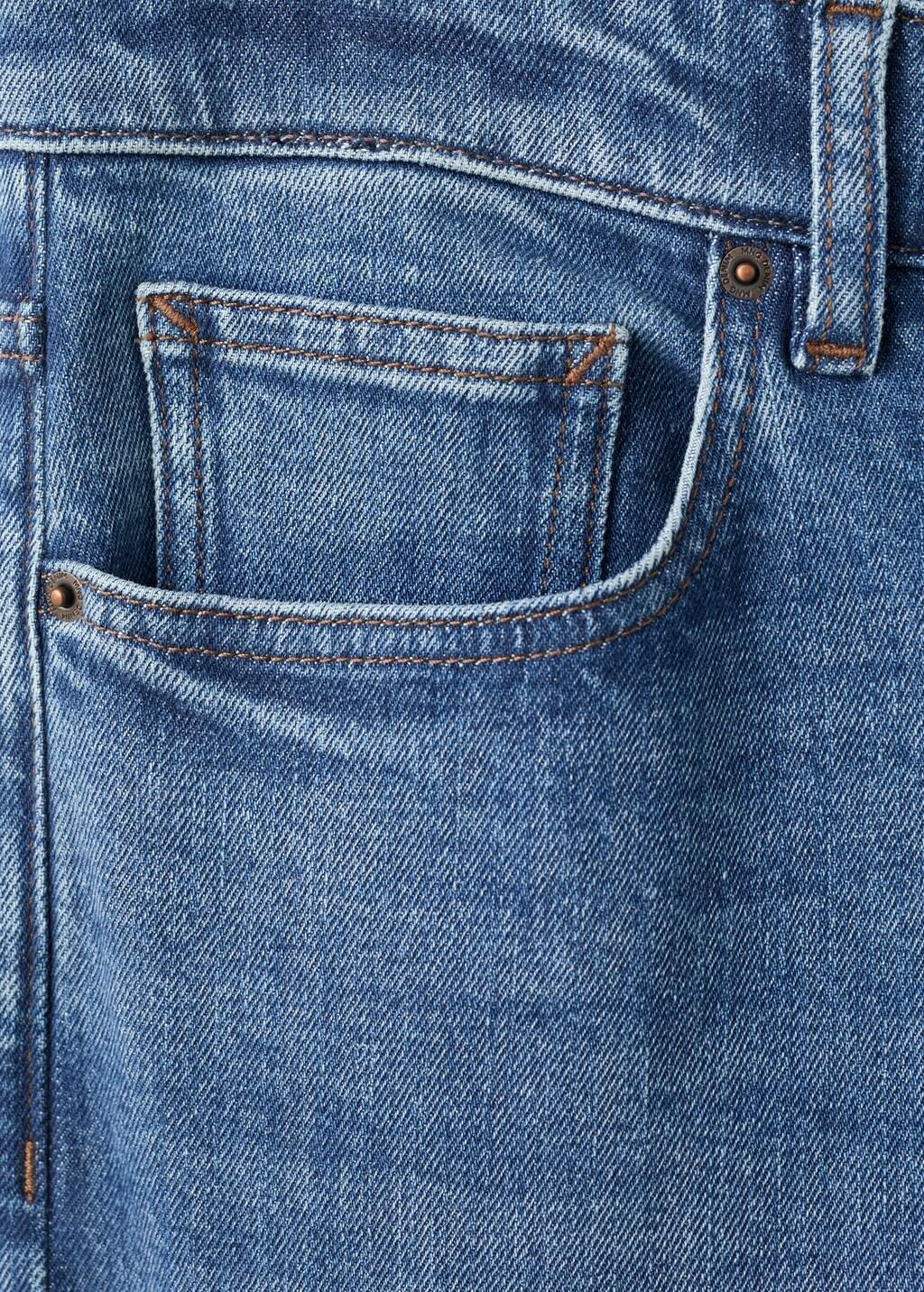 Blue Ben Cropped Tapered-Fit Jeans, Open Blue, large image number 5