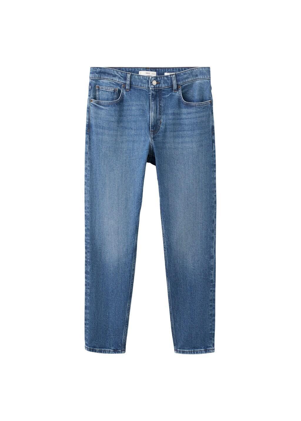 Blue Ben Cropped Tapered-Fit Jeans, Open Blue, large image number 7