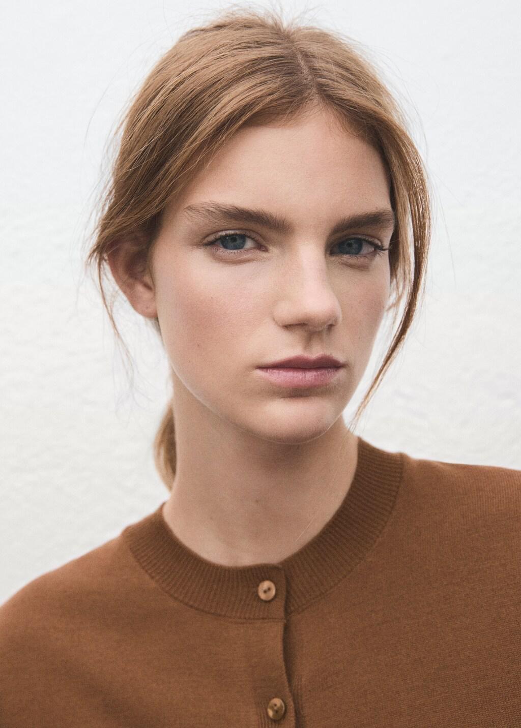 Brown Chunky-Knit Wool-Blend Cardigan, Medium Brown, large image number 4