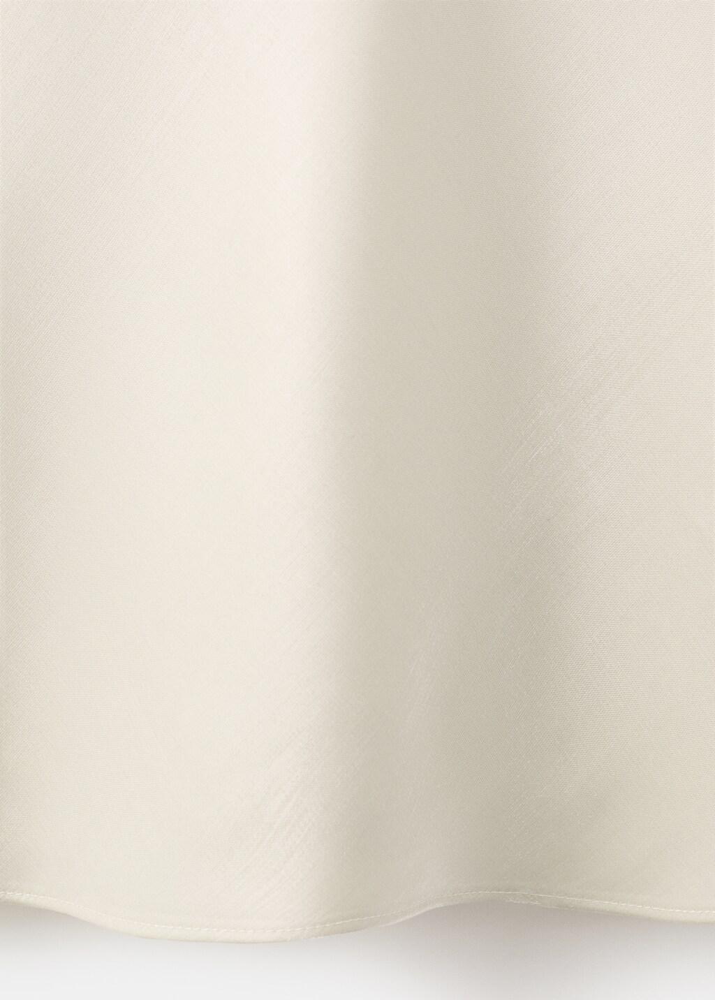 Beige Satin Dress With A Low-Cut Neckline, Light Beige, large image number 8