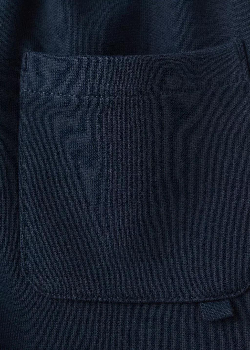 Navy Cotton Cargo Joggers, Kids Unisex, Navy, large image number 3