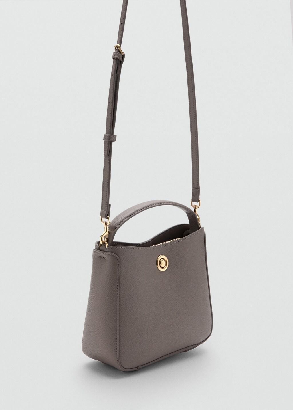 Brown Lt Pastel Small Bucket Bag With Metal Detail, Light Pastel Brown, large image number 0