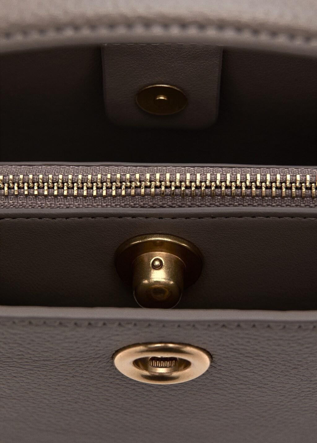 Brown Lt Pastel Small Bucket Bag With Metal Detail, Light Pastel Brown, large image number 1