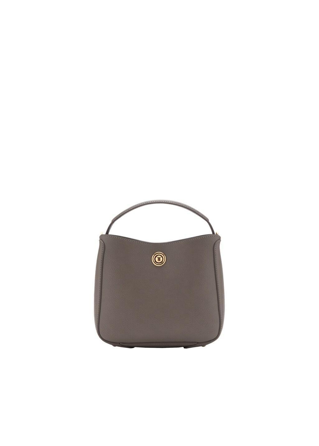 Brown Lt Pastel Small Bucket Bag With Metal Detail, Light Pastel Brown, large image number 2
