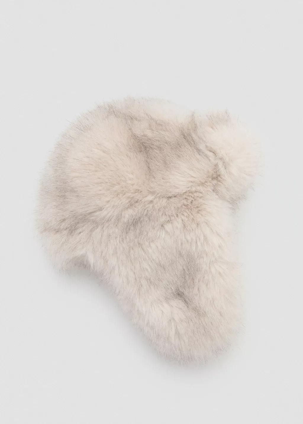 Beige Faux-Fur Hat, Light Beige, large image number 0