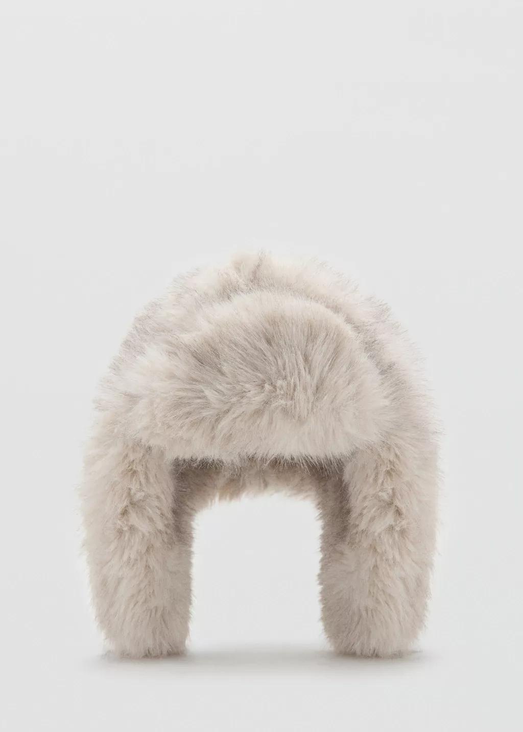 Beige Faux-Fur Hat, Light Beige, large image number 3
