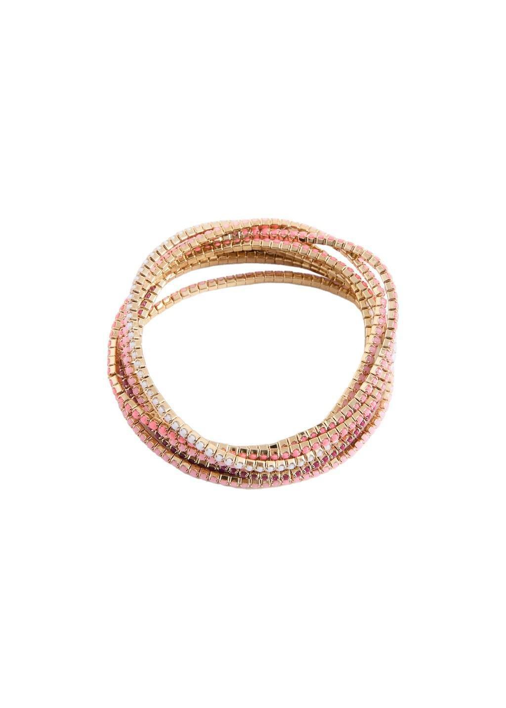 GOLD Leave bracelet pack, Kids Girl, Gold, medium