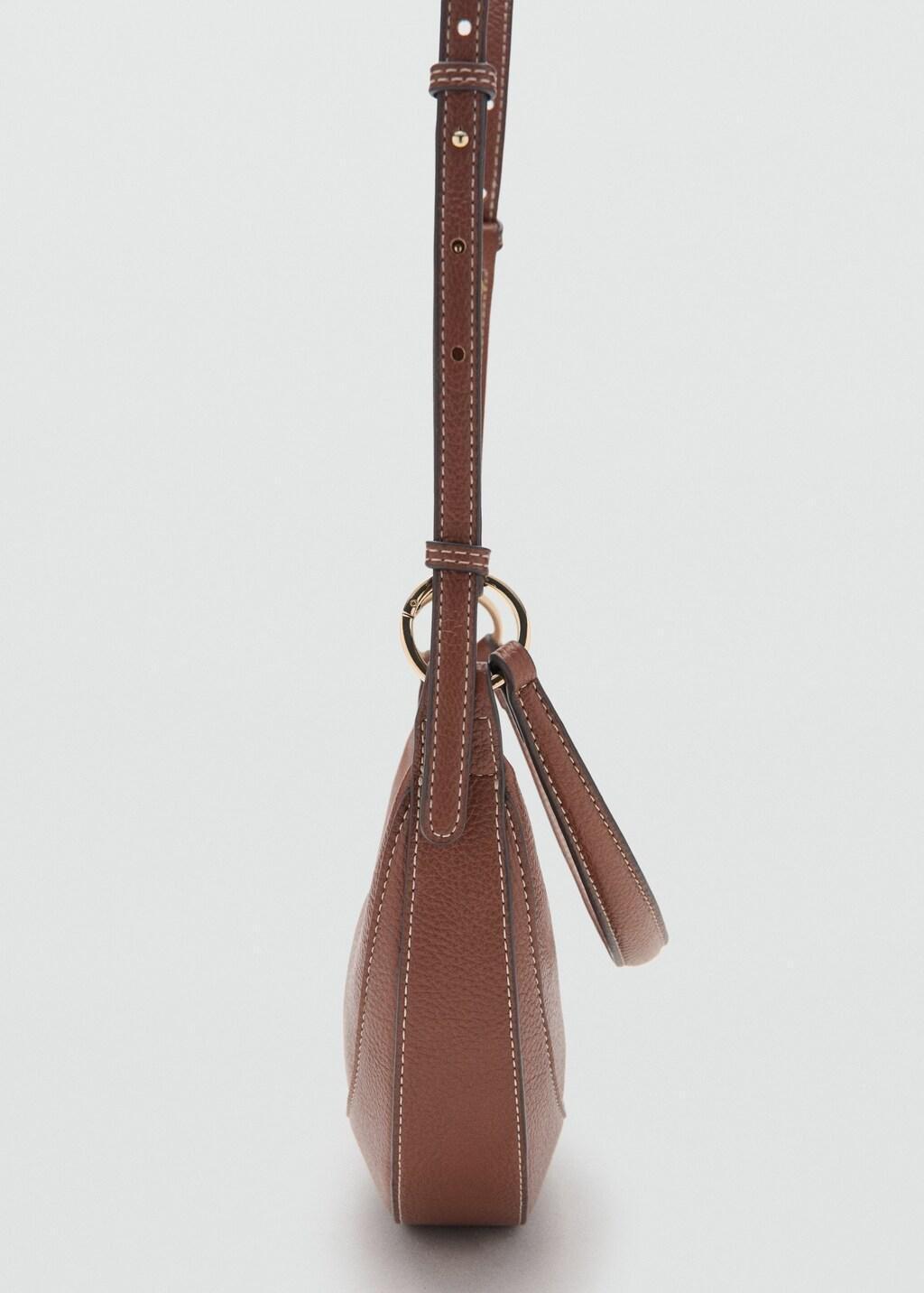 Brown Oval Shoulder Bag, Medium Brown, large image number 1