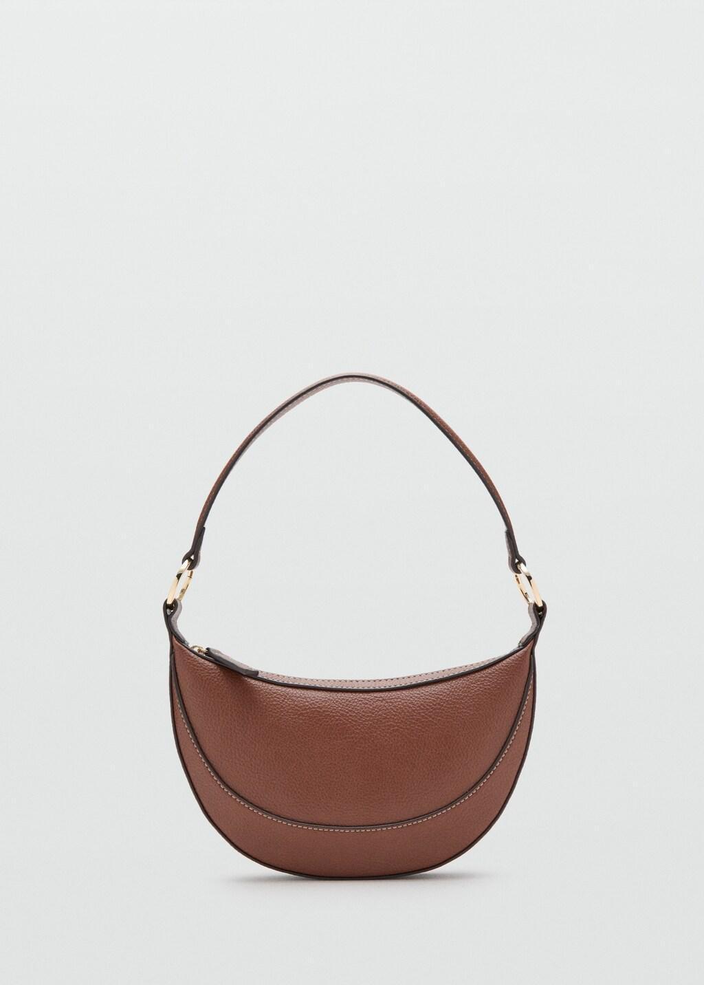 Brown Oval Shoulder Bag, Medium Brown, large image number 3