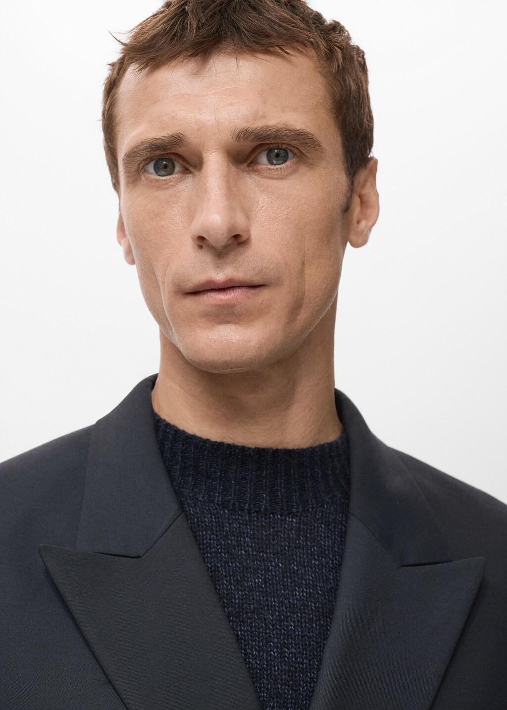 Navy Boston Slim-Fit Double-Breasted Suit Jacket, Navy, large image number 4