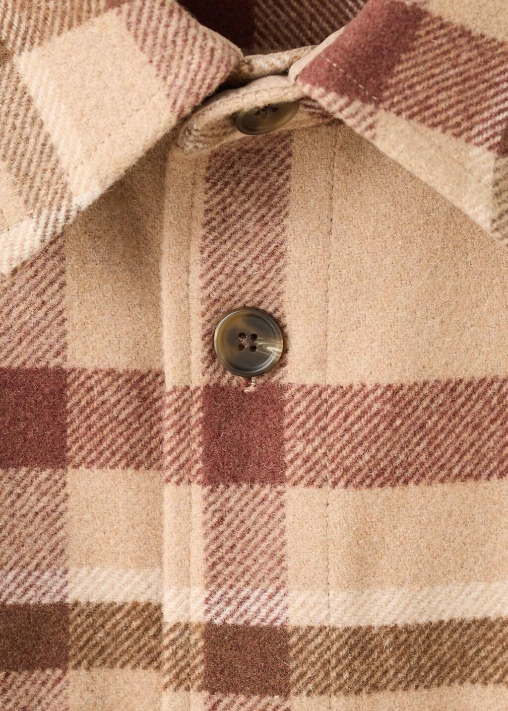 Brown Check Overshirt With Pockets, Medium Brown, large image number 1