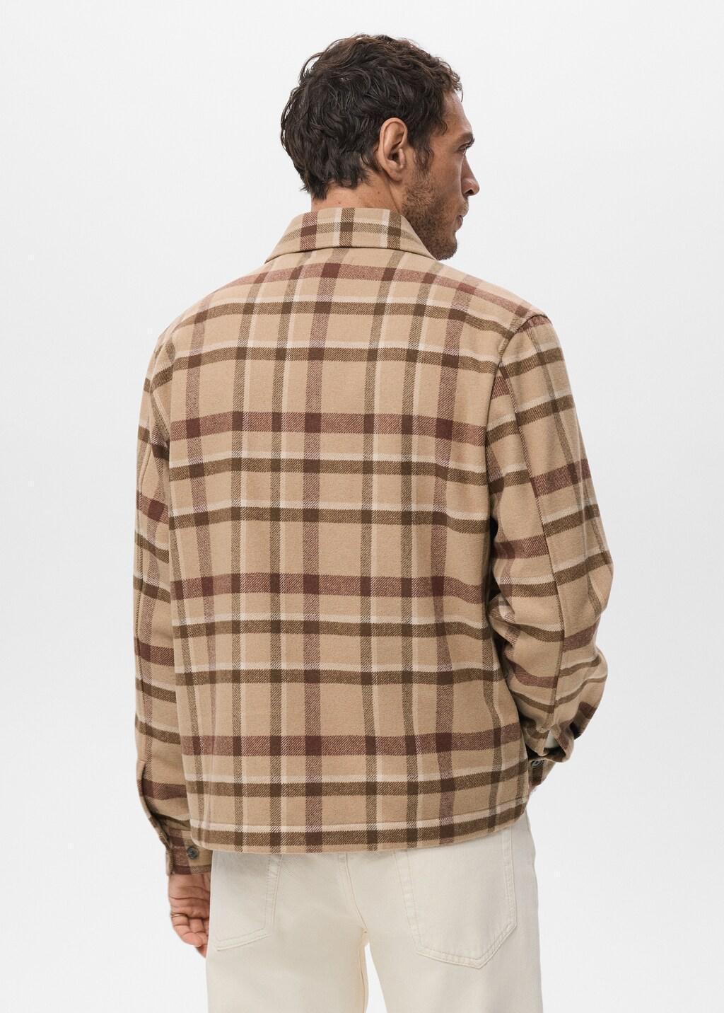 Brown Check Overshirt With Pockets, Medium Brown, large image number 2