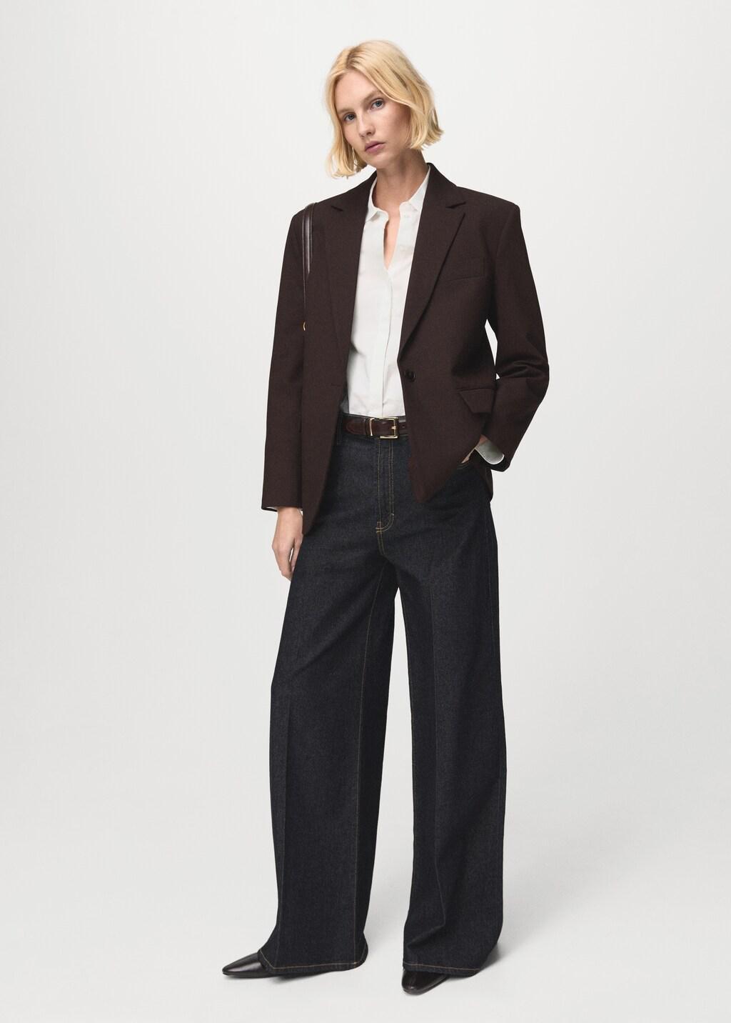 White Slim-Fit Poplin Shirt, 0201_01, large image number 0