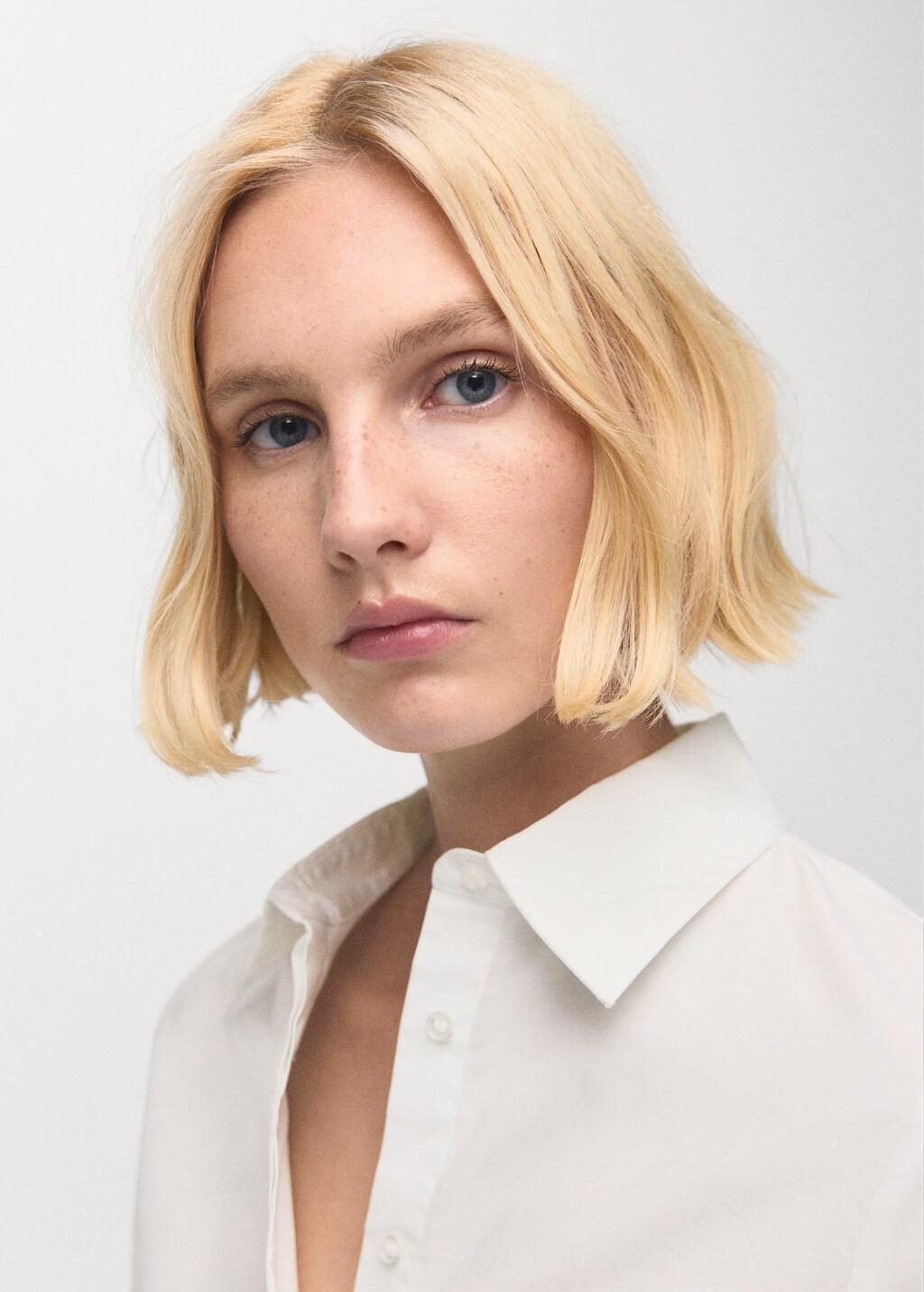 White Slim-Fit Poplin Shirt, 0201_01, large image number 4