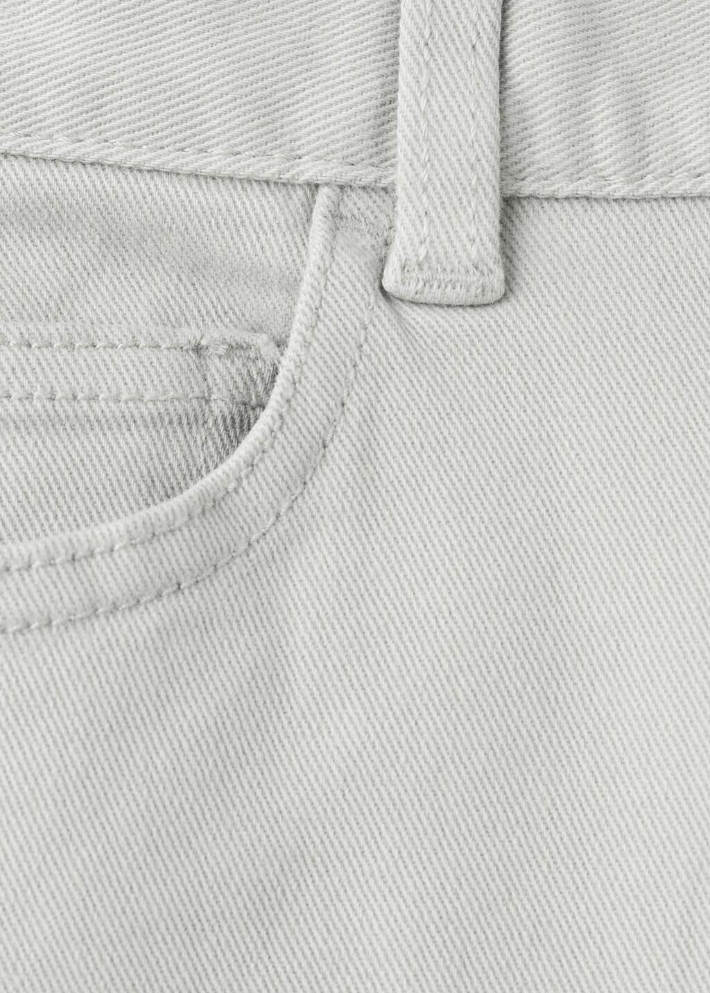 White Straight Cotton Jeans, Kids Boy, Natural White, large image number 2