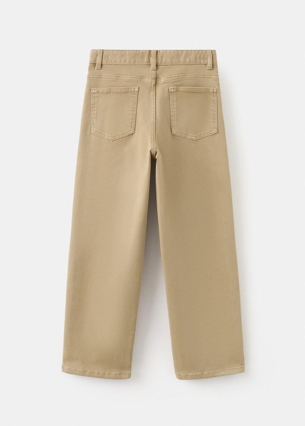 Brown Lt Pastel Straight Cotton Jeans, Kids Boy, Light Pastel Brown, large image number 2