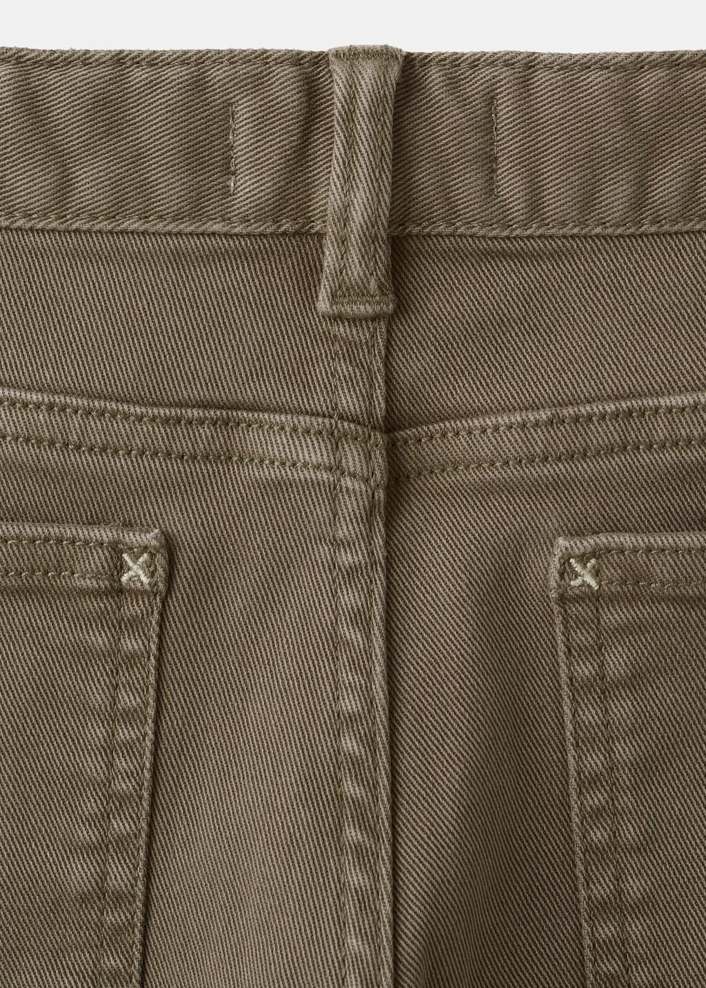 Brown Straight Cotton Jeans, Brown, large image number 6