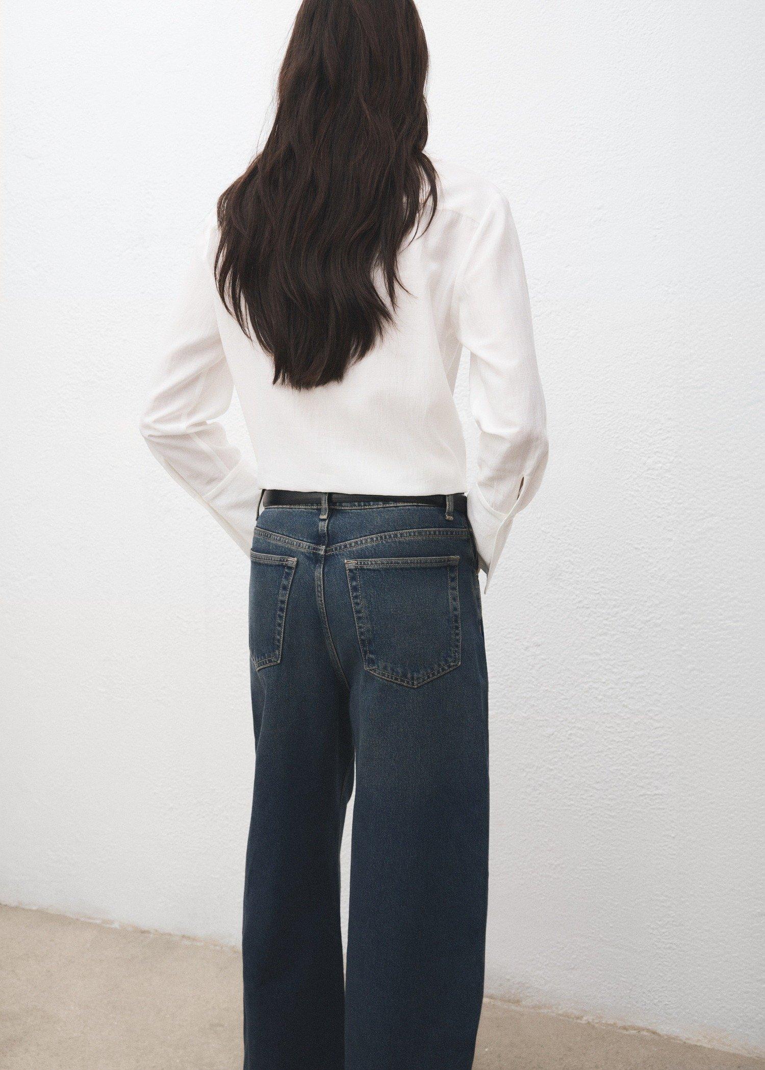 White Embroidered Openwork Shirt, 0201_02, large image number 3