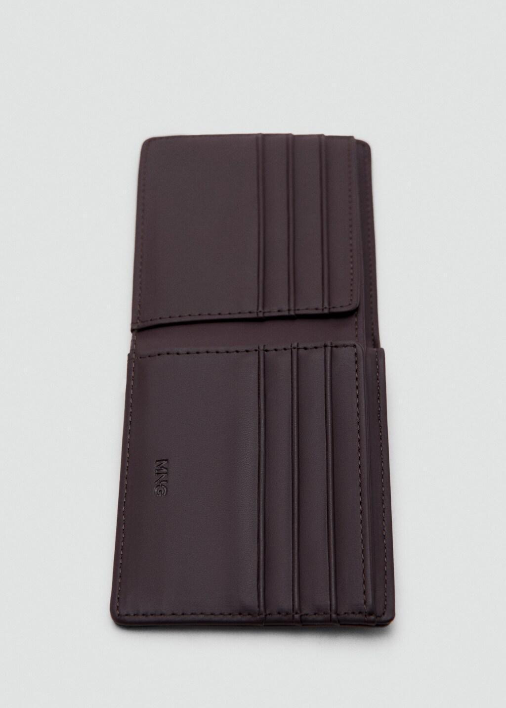 BROWN Wallet with embossed effect, Brown, large image number 0