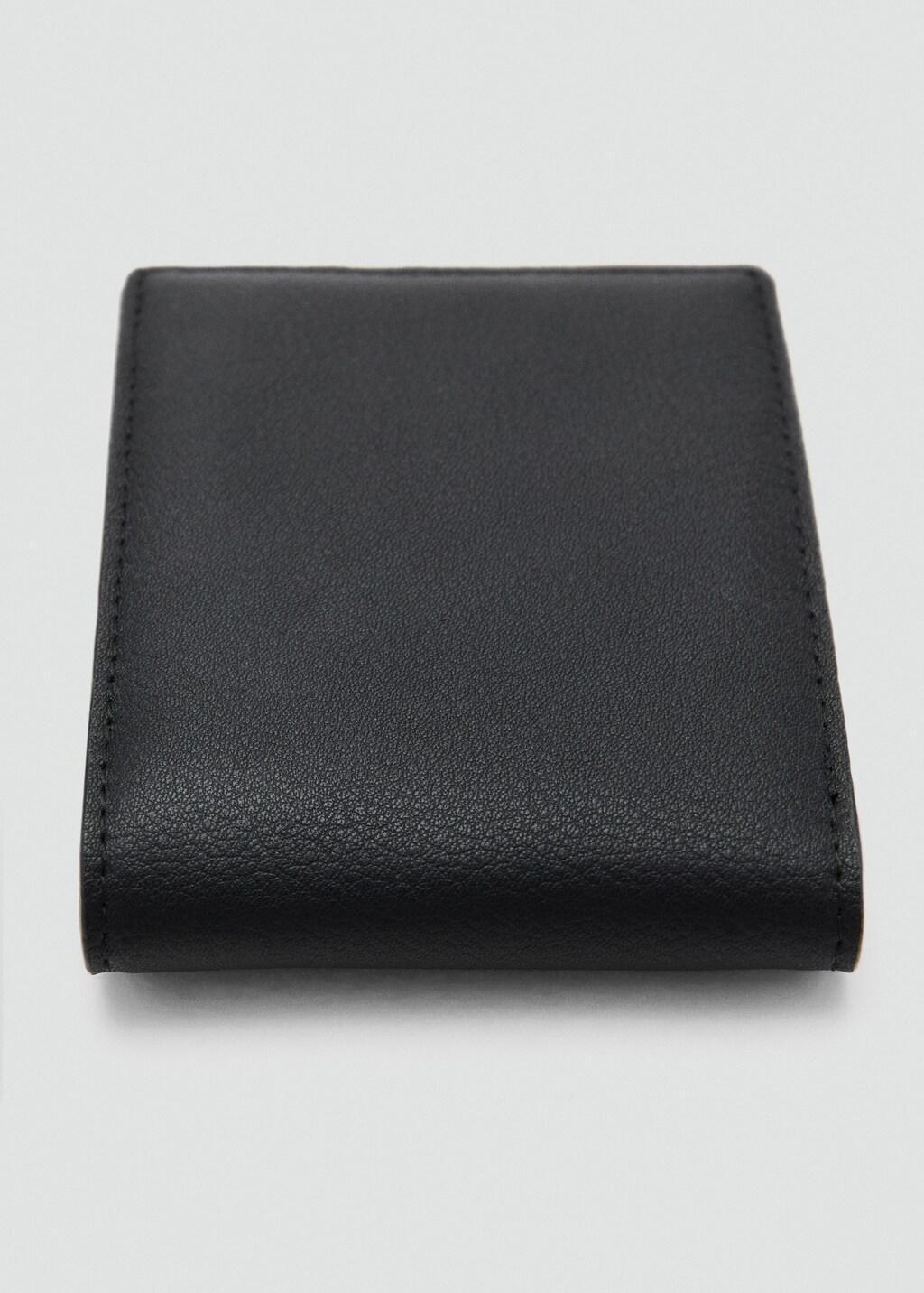 BLACK Wallet with embossed effect, Black, large image number 0