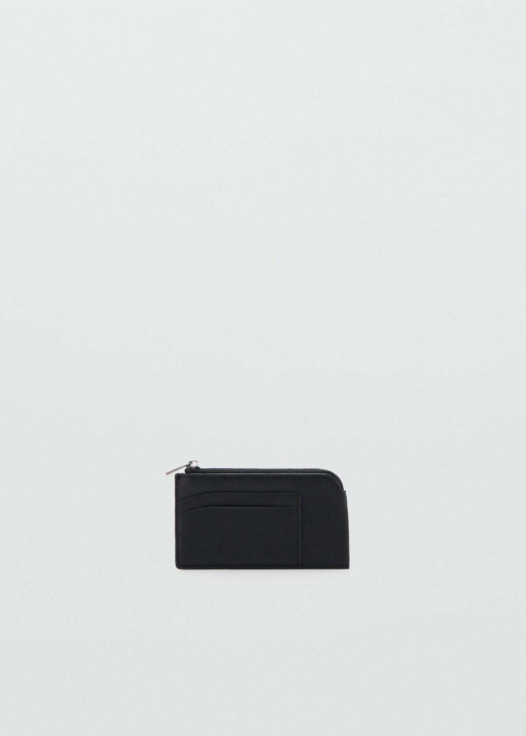 Black Faux-Leather Purse, Black, large image number 3