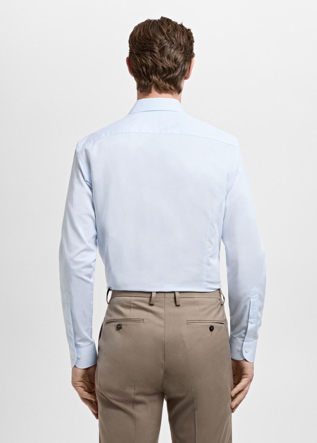 Blue Slim Fit Thousand Striped Suit Shirt, Light-Pastel Blue, large image number 2