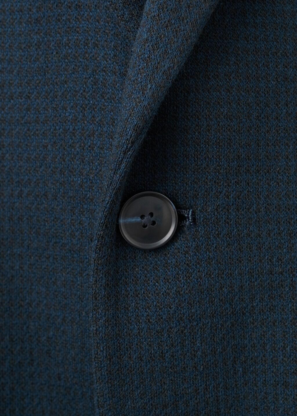 Navy Slim Fit Microstructure Blazer, Navy, large image number 1