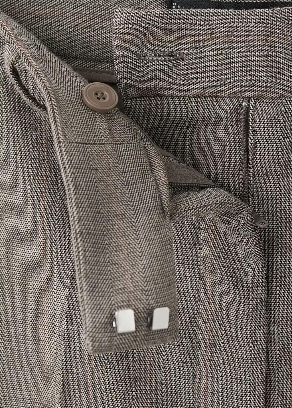 Grey Slim Cropped Pinstripe Trousers, 0201_91, large image number 1