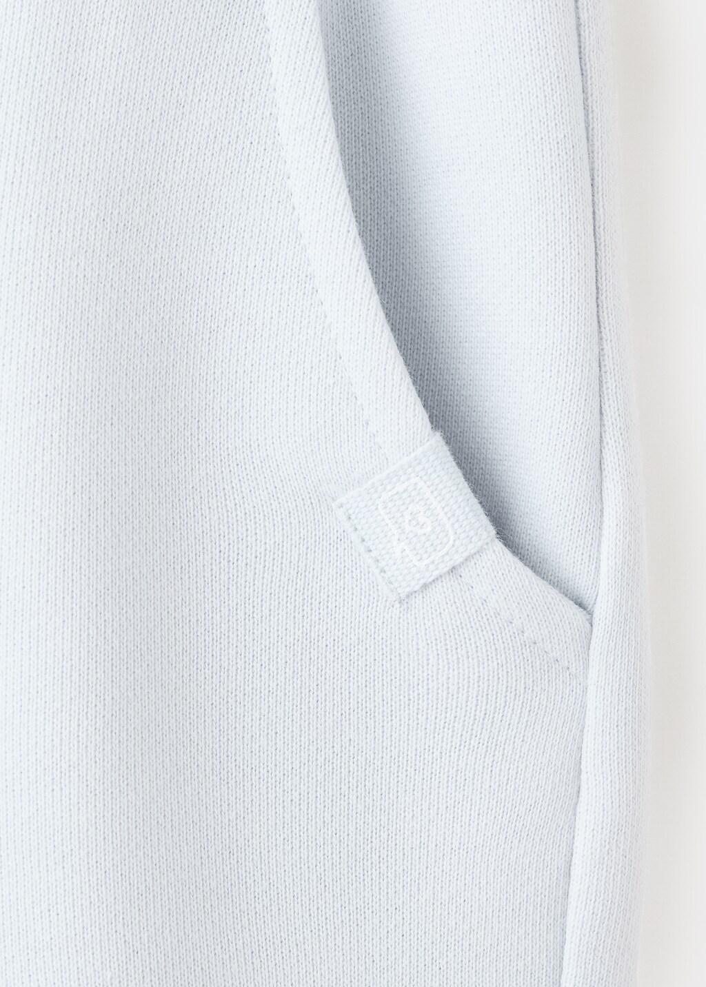 Blue Lt-Pastel Cotton Drawstring Joggers, Baby Girl, Light-Pastel Blue, large image number 4