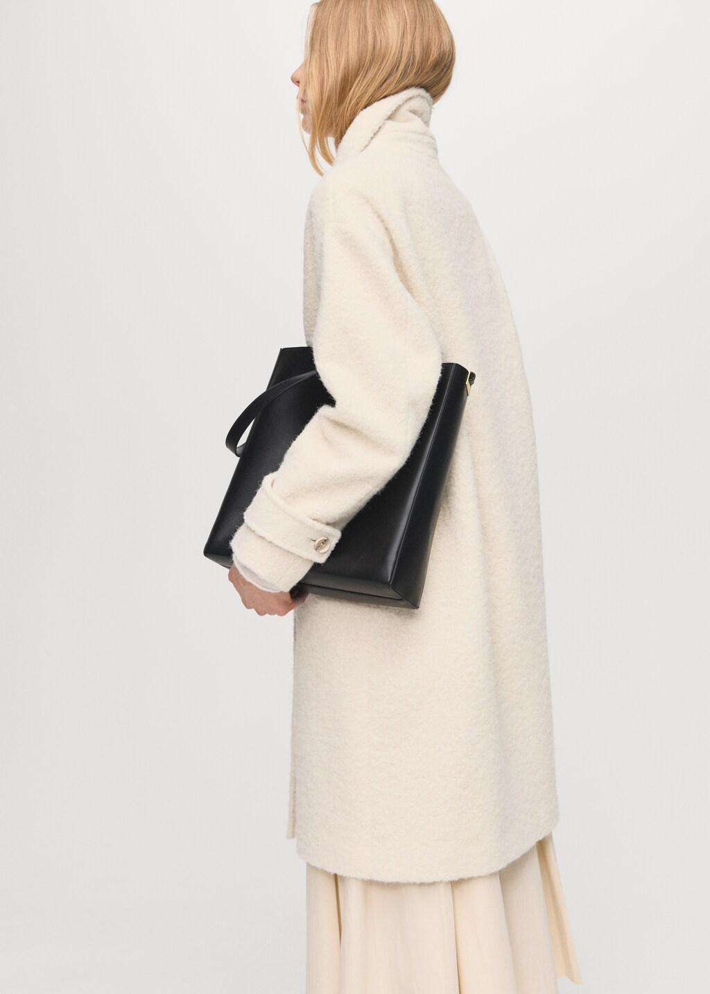 Beige Lapels Boucl&atilde;&copy; Coat, Light Beige, large image number 2