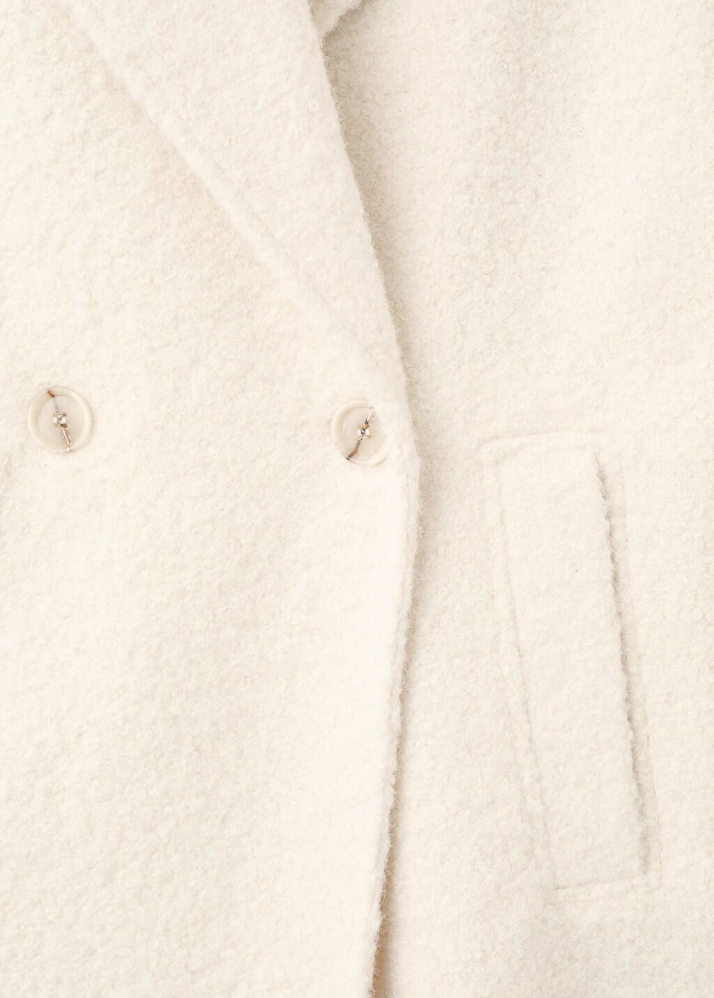 Beige Lapels Boucl&atilde;&copy; Coat, Light Beige, large image number 5
