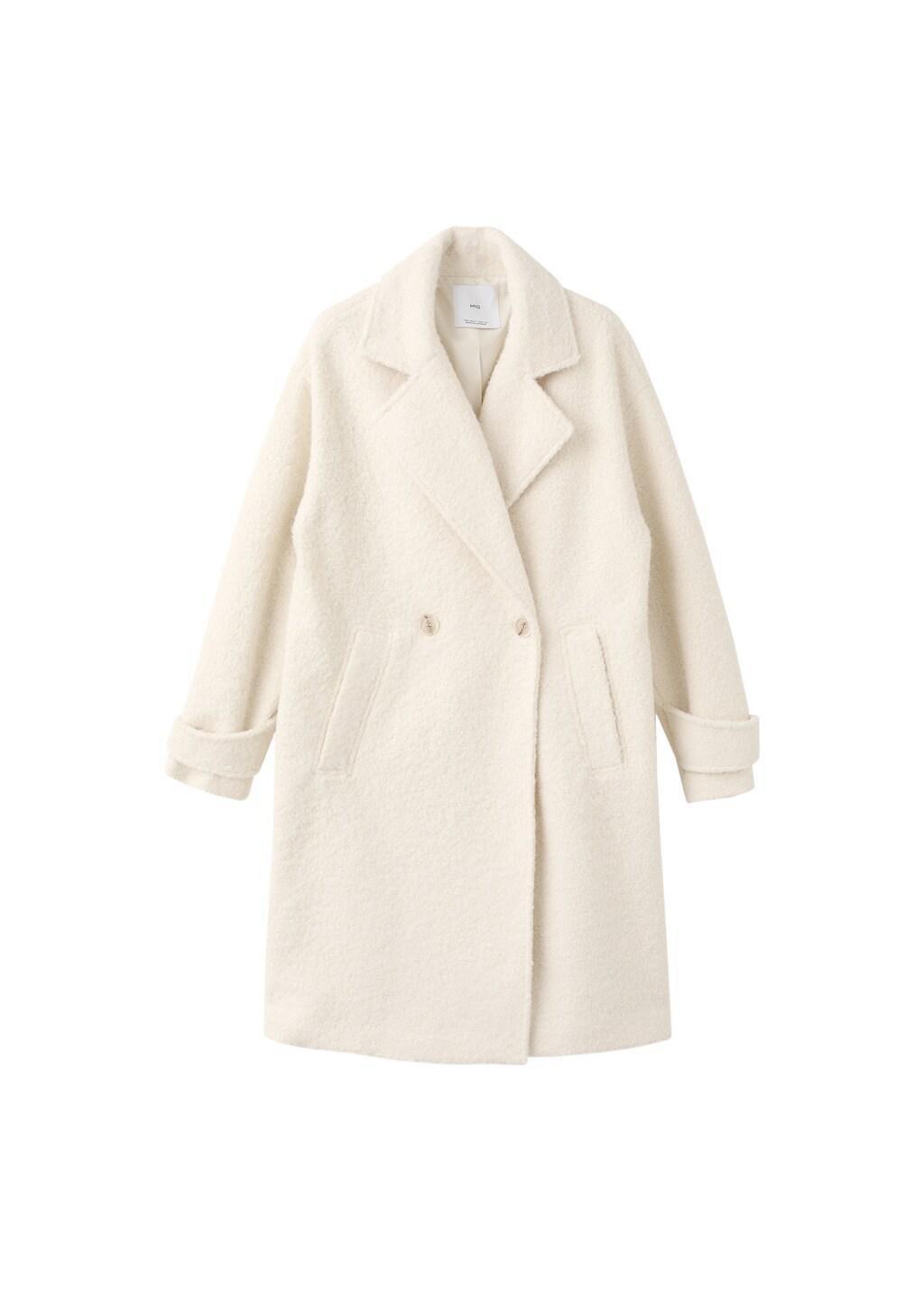 Beige Lapels Boucl&atilde;&copy; Coat, Light Beige, large image number 6