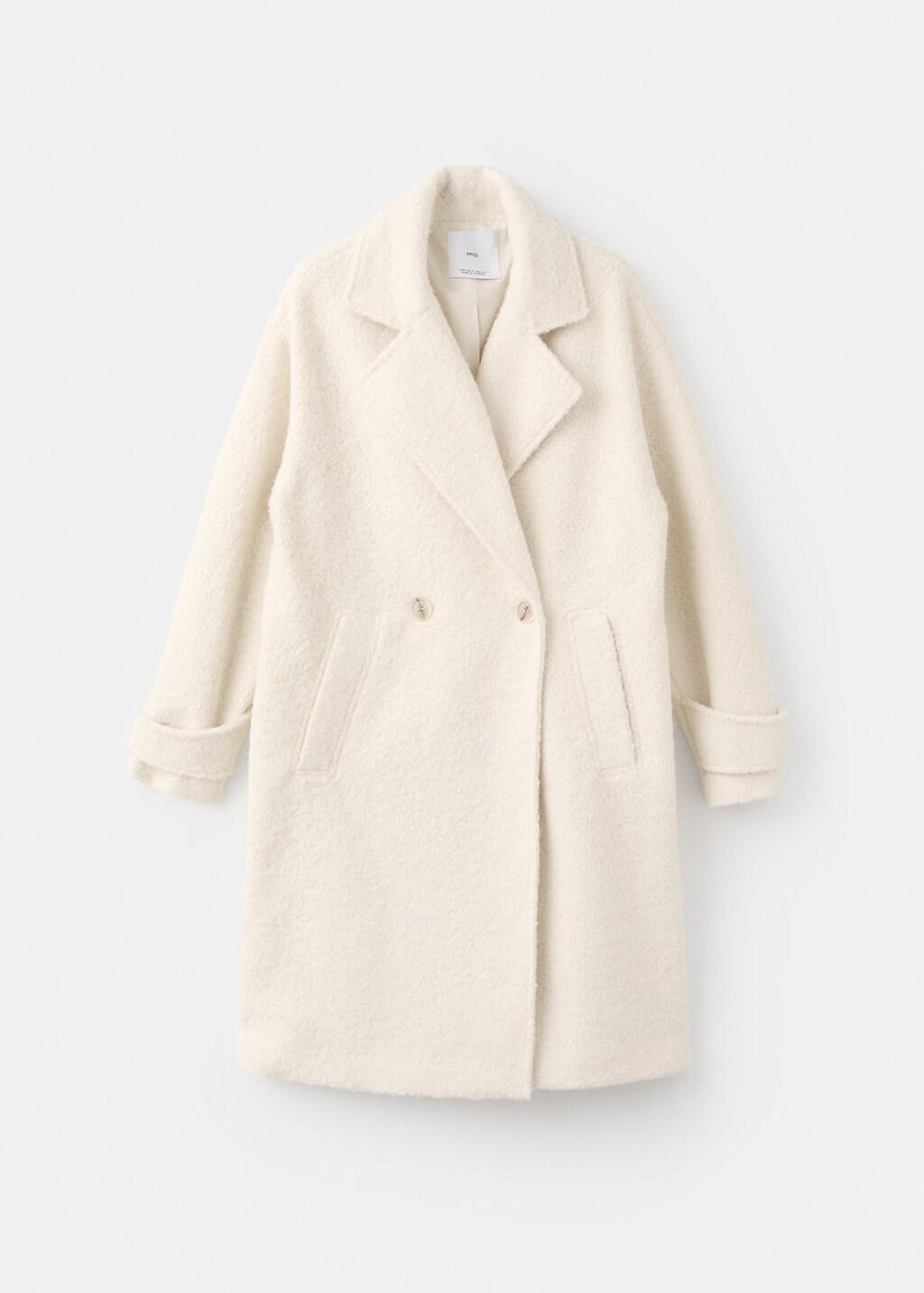 Beige Lapels Boucl&atilde;&copy; Coat, Light Beige, large image number 7