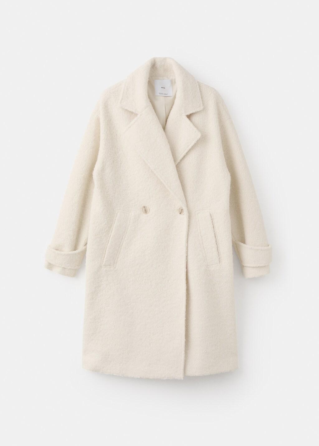 Cream Lapels Boucle Coat, 0201_05, large image number 8