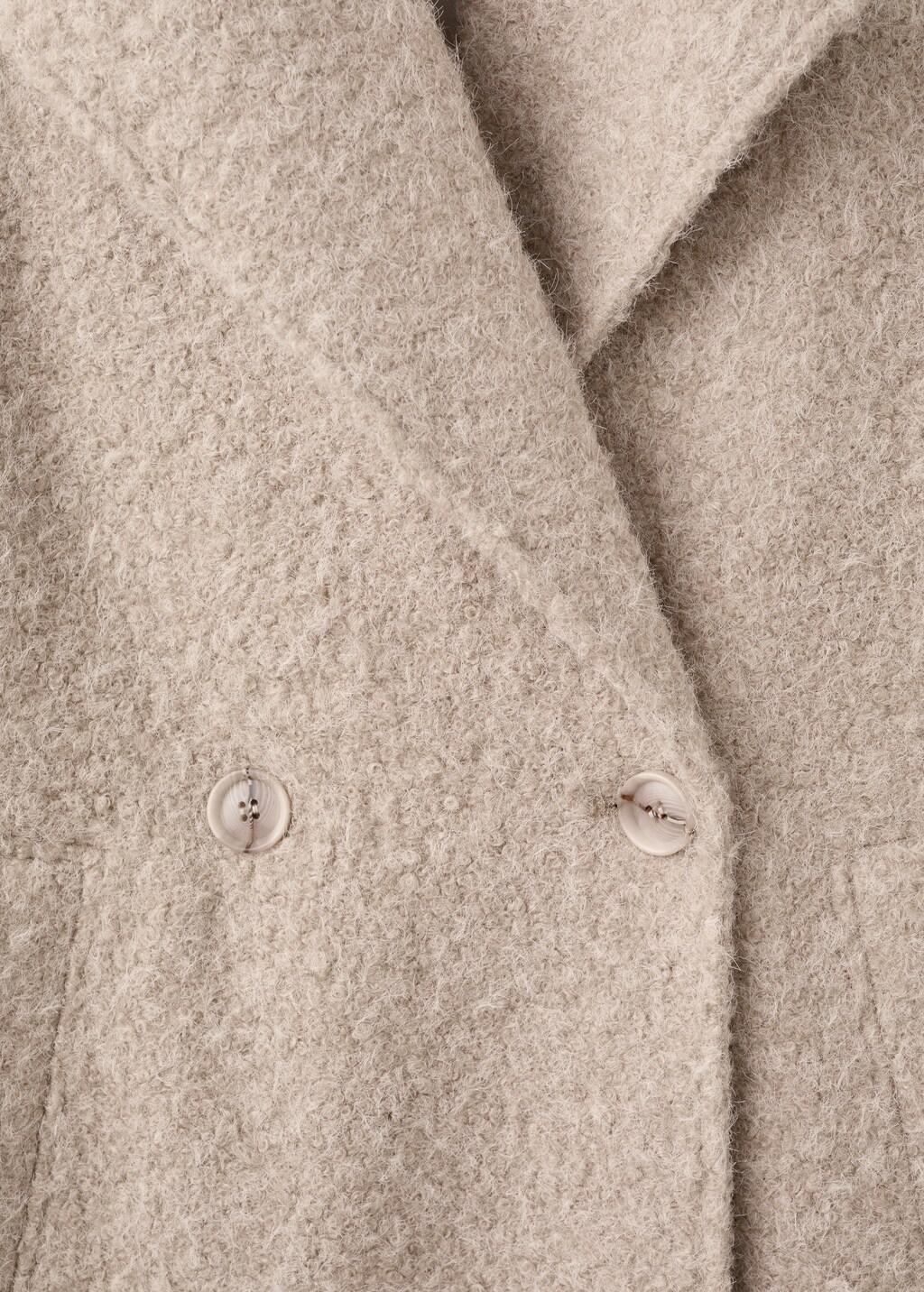 Beige Lapels Boucl&atilde;&copy; Coat, 0201_08, large image number 5