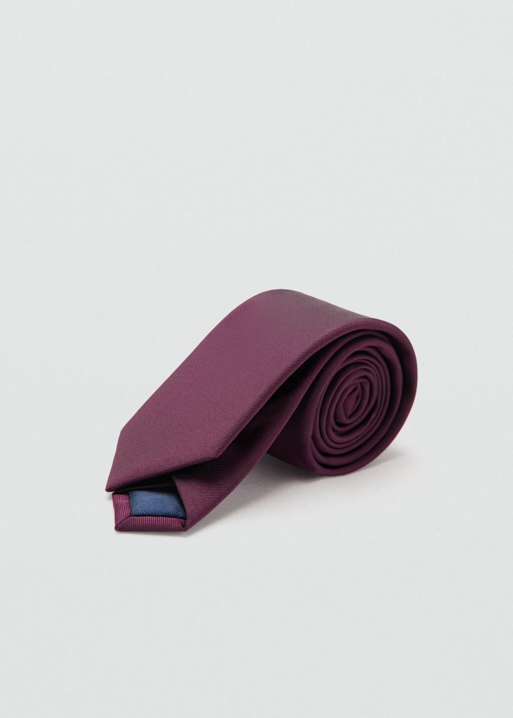 Red Smooth Micro-Structured Tie, Dark Red, large image number 0