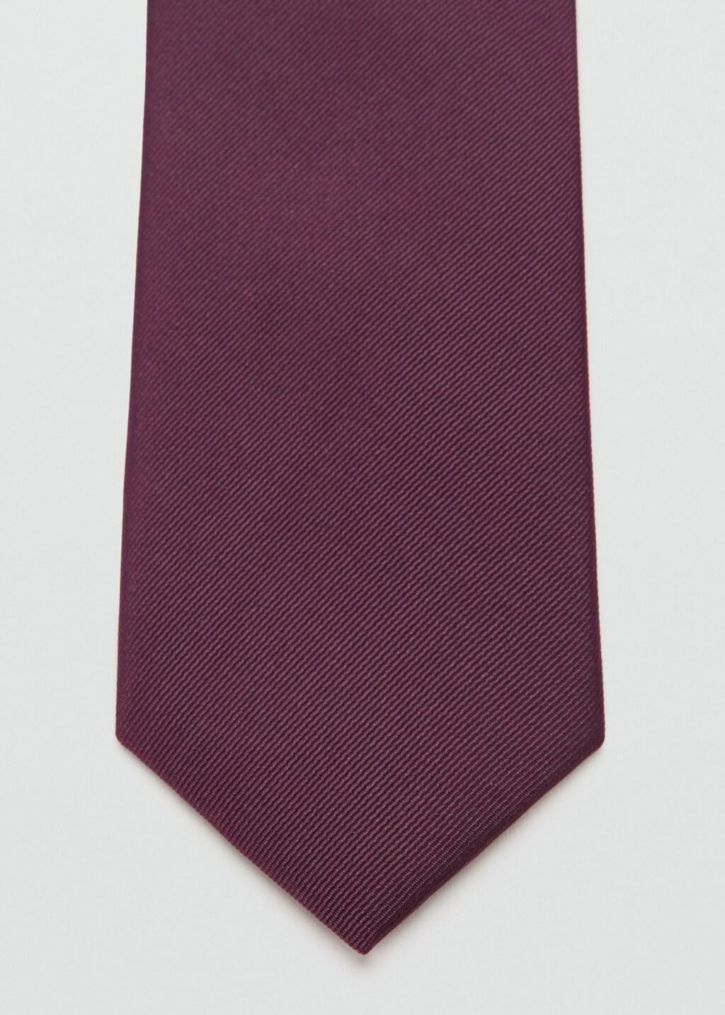 Red Smooth Micro-Structured Tie, Dark Red, large image number 1