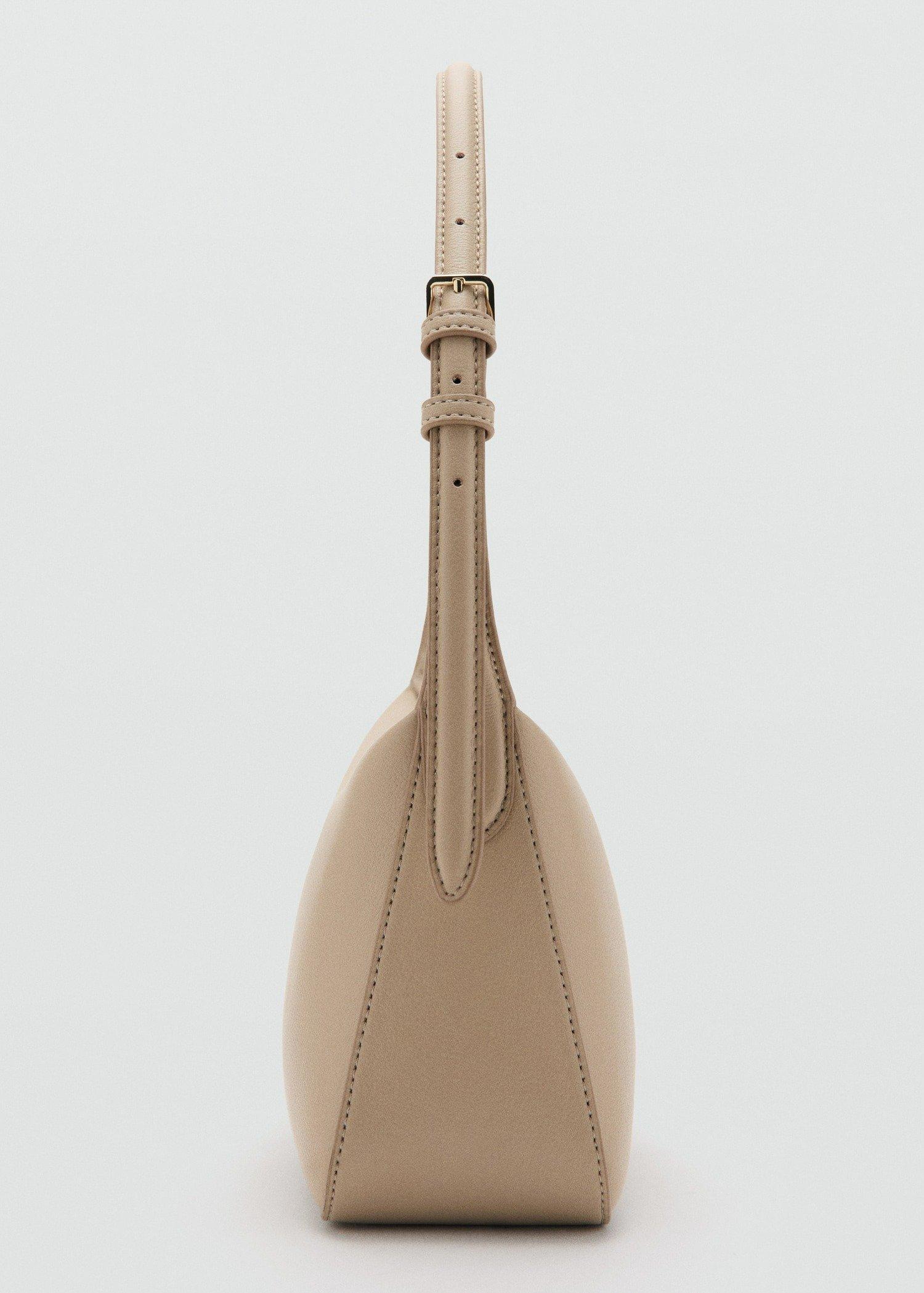Beige Faux-Leather Shoulder Bag, 0201_08, large image number 3