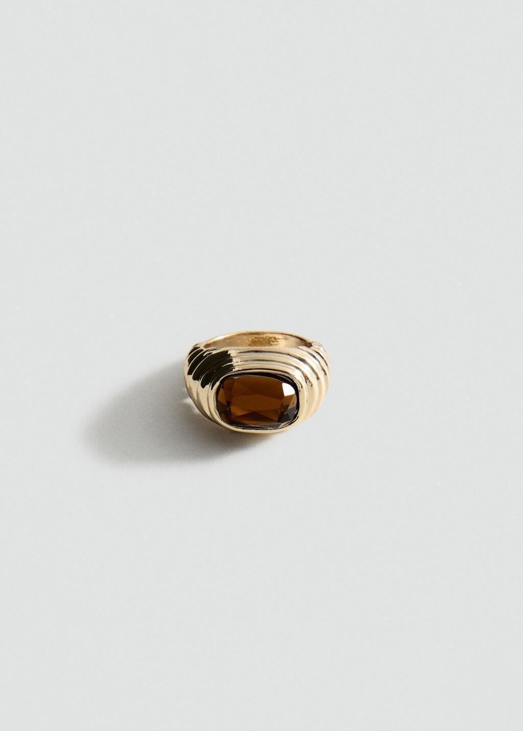 Gold Ring With Combined Embossed Resin, 0201_OR, large image number 2