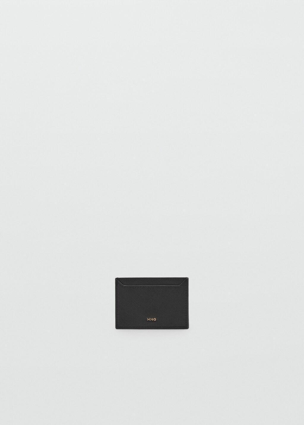 Black Saffiano-Effect Cardholder, Black, large image number 3