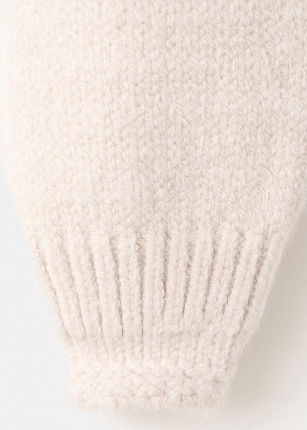 Beige Knitted Button Cardigan, Light Beige, large image number 5