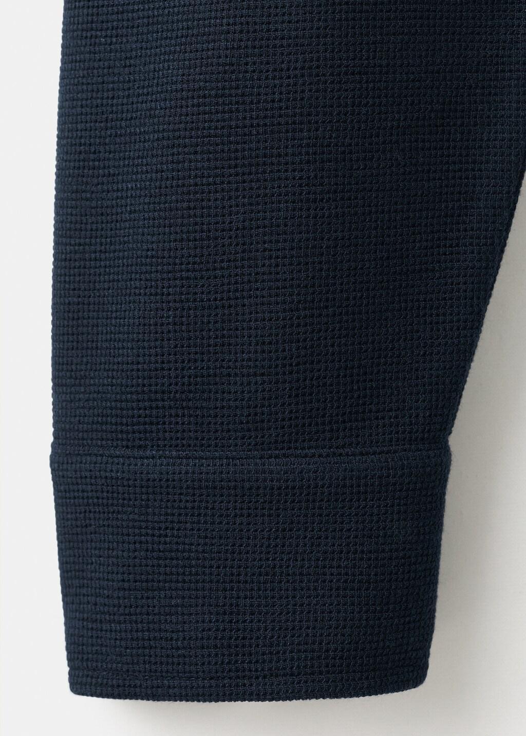 Navy Knitted Structured Polo Sweater, Navy, large image number 5
