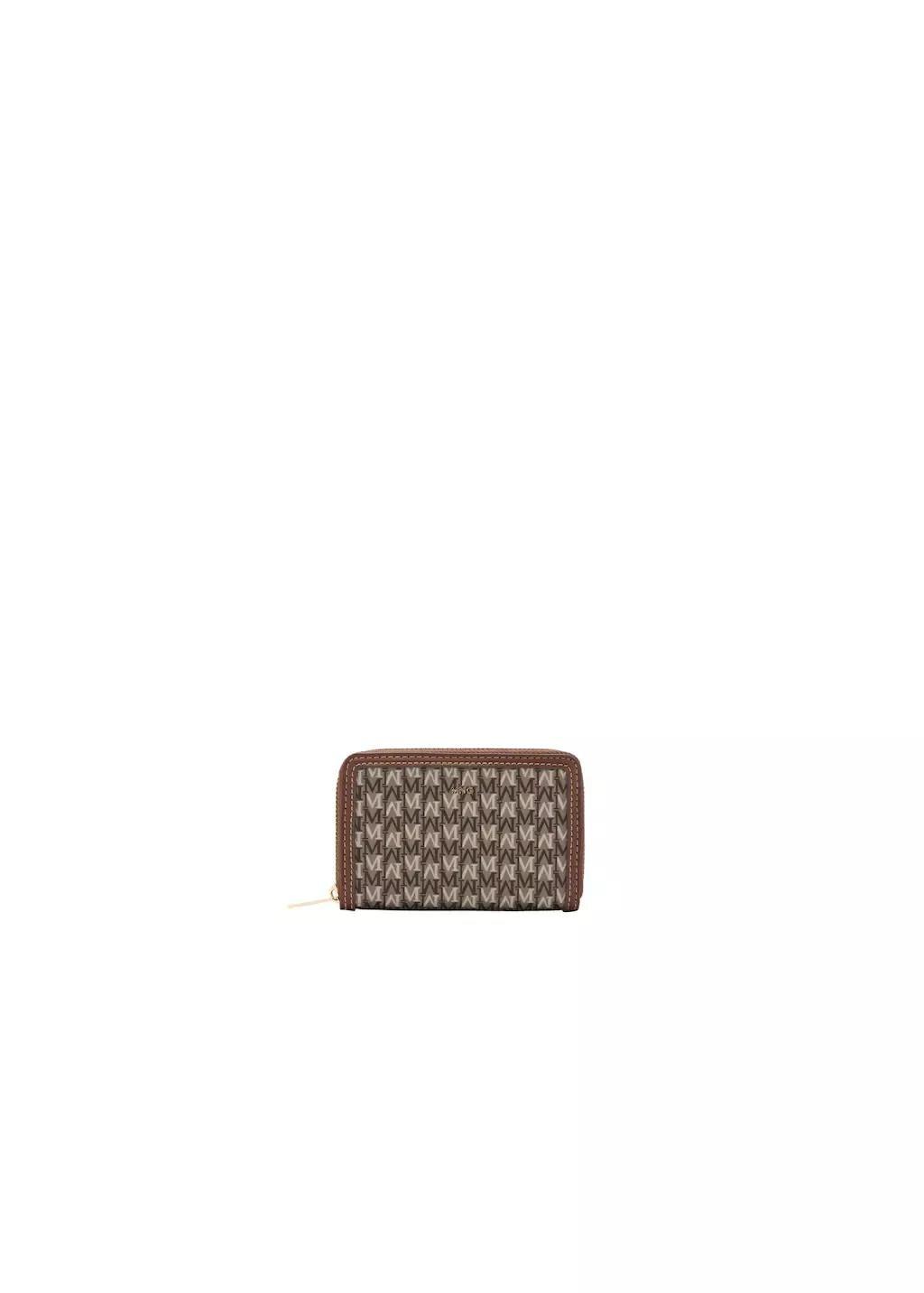 Brown Medium Wallet With Logo Print, 0201_CU, large image number 2