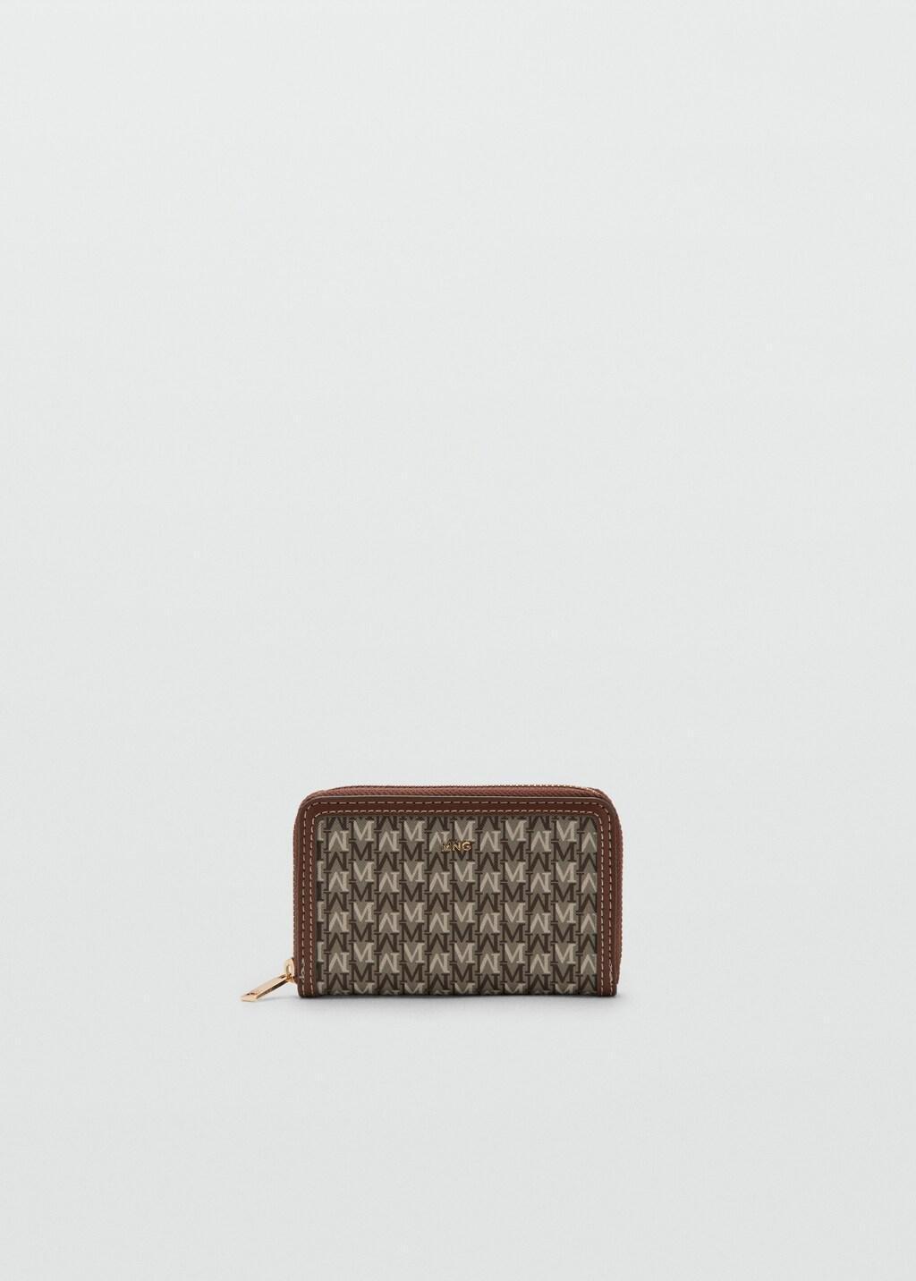 Brown Medium Wallet With Logo Print, 0201_CU, large image number 3
