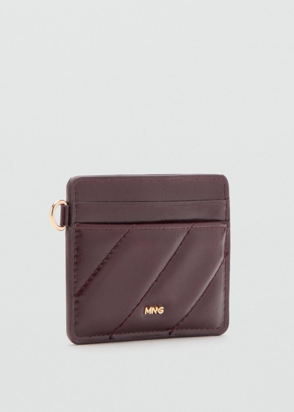 Red Quilted Cardholder, 0201_78, large image number 3