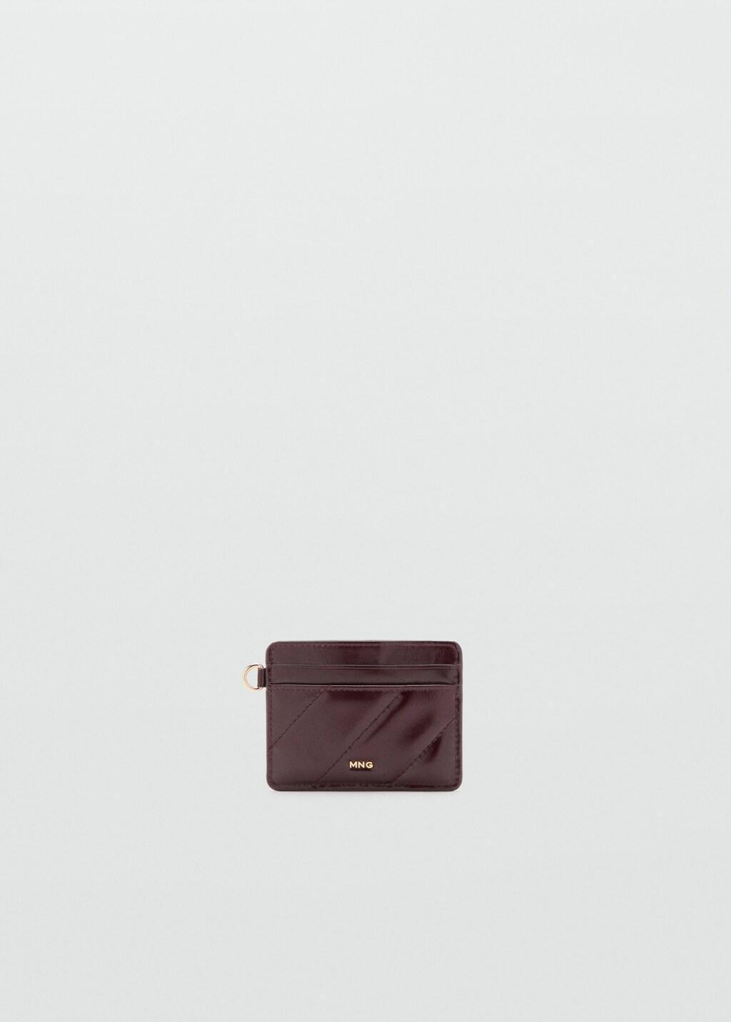 Red Quilted Cardholder, Dark Red, large image number 6